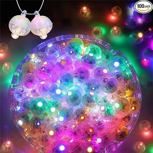 Mini LED Balloon Lights Multicolor Flash Party Wedding Birthday Decoration Pack - Picture 7 of 7